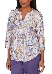 Petite Grand Bazaar Jacobean Scroll Top