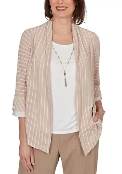 Petite Grand Bazaar Stripe Two One Top