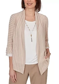 Petite Grand Bazaar Stripe Two One Top
