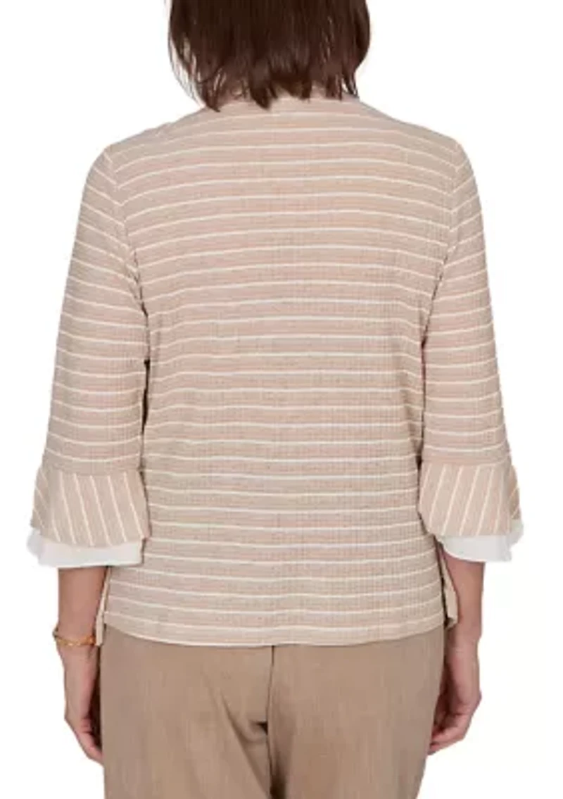 Petite Grand Bazaar Stripe Two One Top