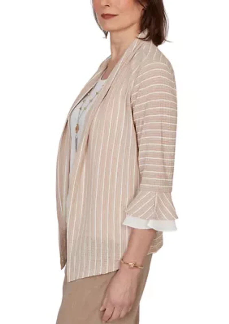Petite Grand Bazaar Stripe Two One Top