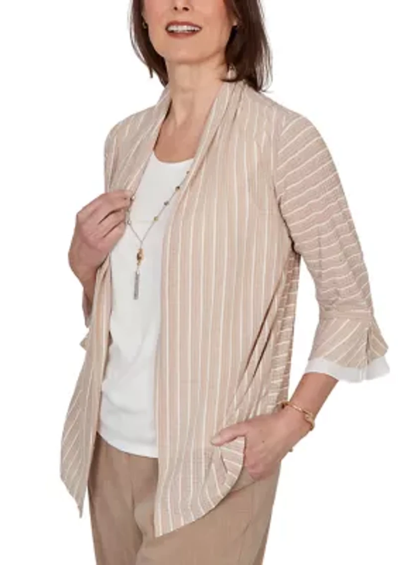 Petite Grand Bazaar Stripe Two One Top