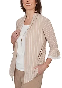 Petite Grand Bazaar Stripe Two One Top