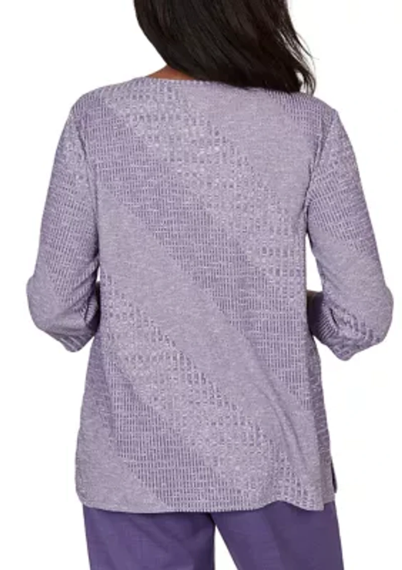 Petite Grand Bazaar Embroidered Rib Top