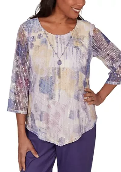 Petite Grand Bazaar Patchwork Texture Top