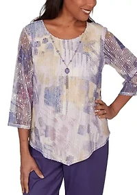 Petite Grand Bazaar Patchwork Texture Top