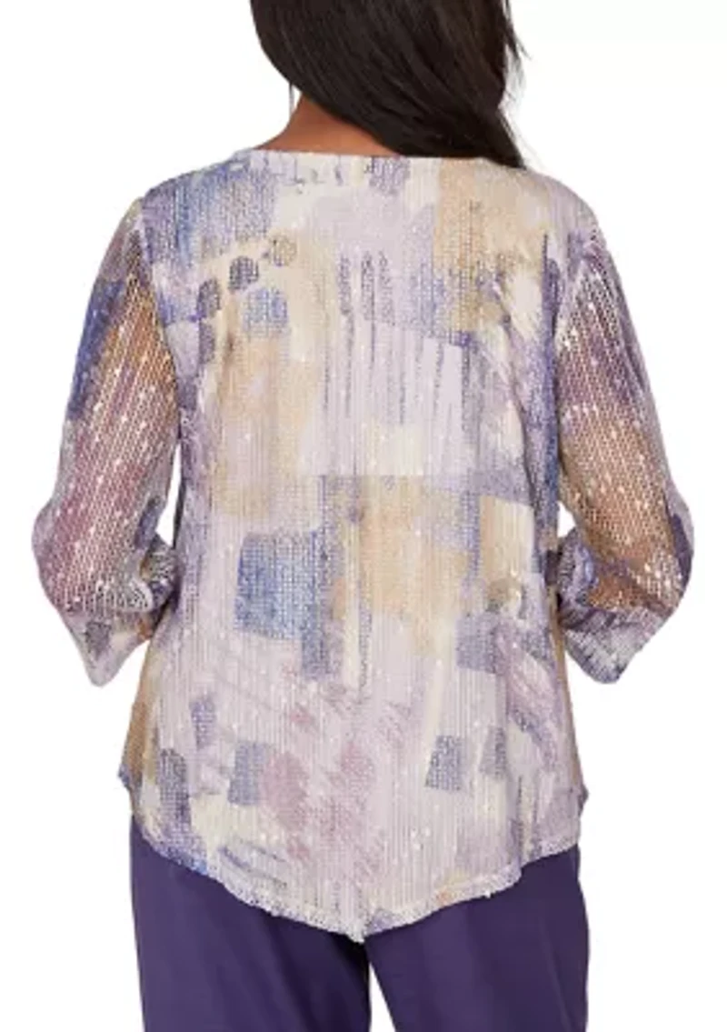 Petite Grand Bazaar Patchwork Texture Top