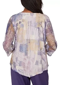 Petite Grand Bazaar Patchwork Texture Top