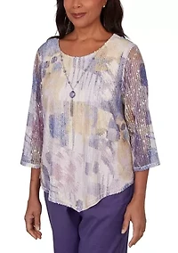 Petite Grand Bazaar Patchwork Texture Top