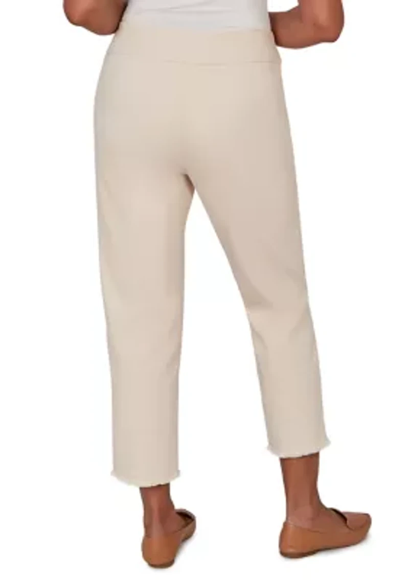 Women's Camden Market Tonal Floral Ankle Pant with Fringe Cuff