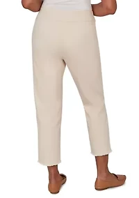 Women's Camden Market Tonal Floral Ankle Pant with Fringe Cuff