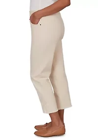 Women's Camden Market Tonal Floral Ankle Pant with Fringe Cuff