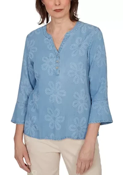 Women's Camden Market Floral Lyocell Top