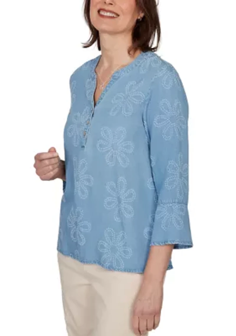 Women's Camden Market Floral Lyocell Top