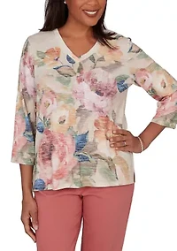 Women's Market Place Floral Top