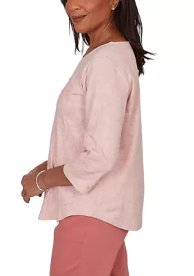 Women's Camden Market Tonal Floral Soutache Top