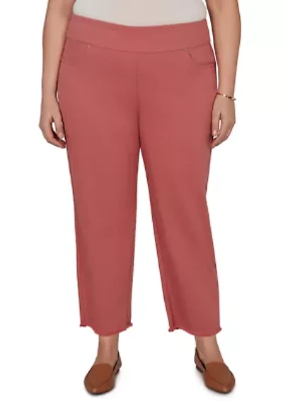 Plus Camden Market Ankle Pants with Raw Edge Cuffs