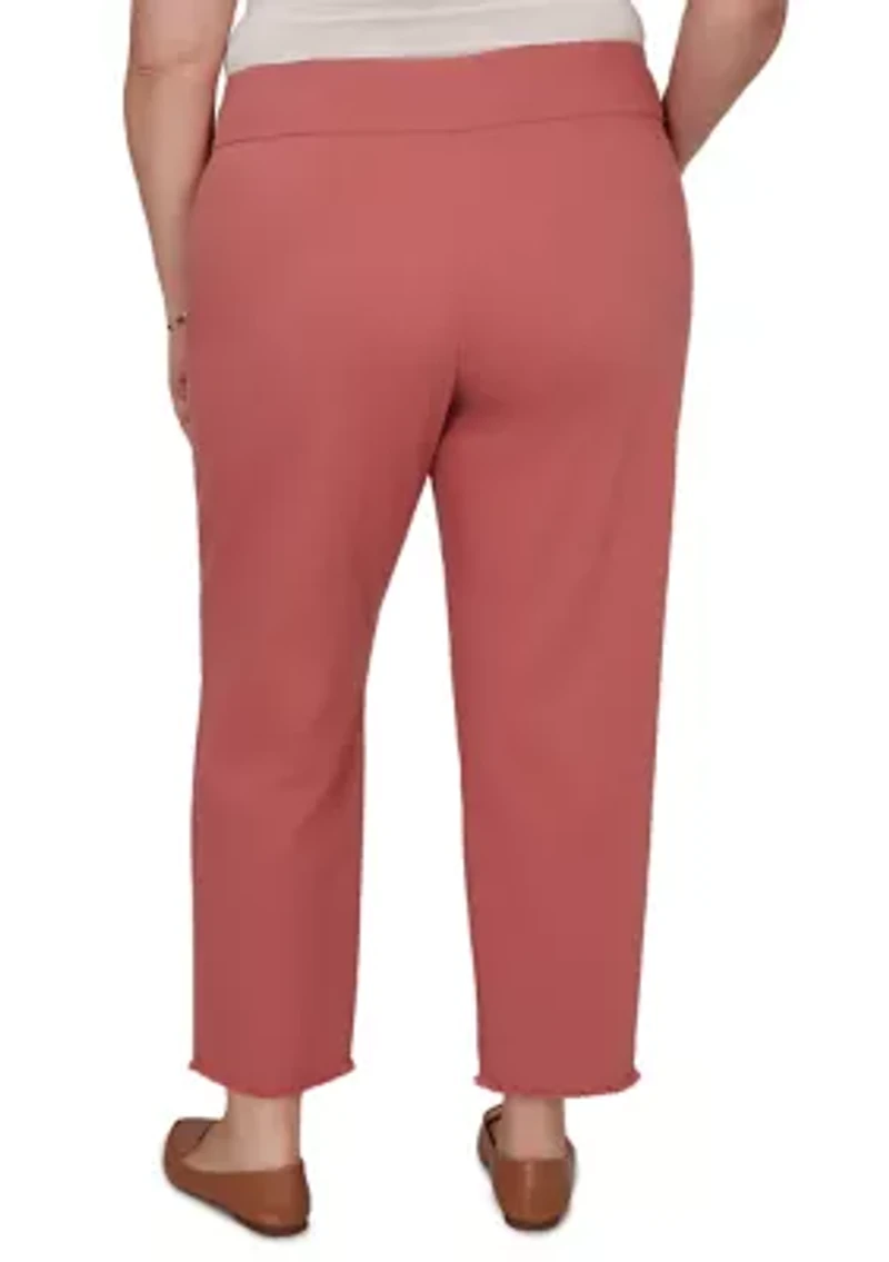 Plus Camden Market Ankle Pants with Raw Edge Cuffs