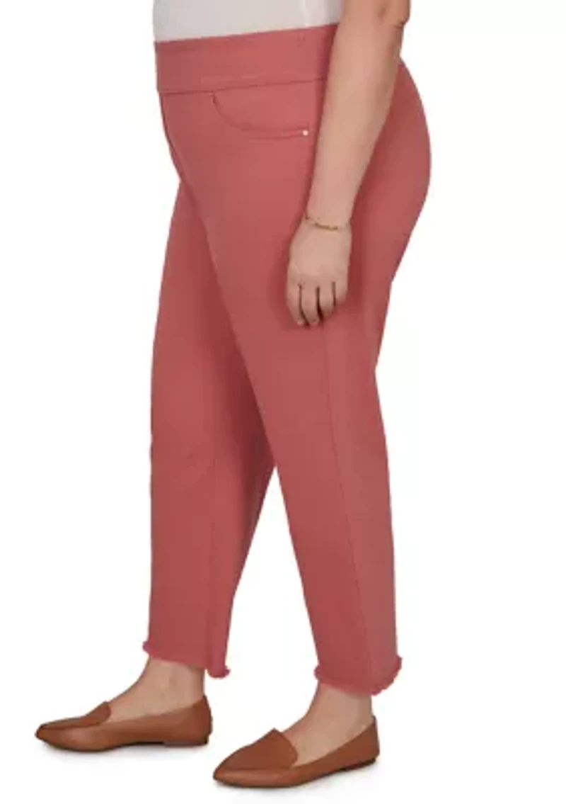 Plus Camden Market Ankle Pants with Raw Edge Cuffs
