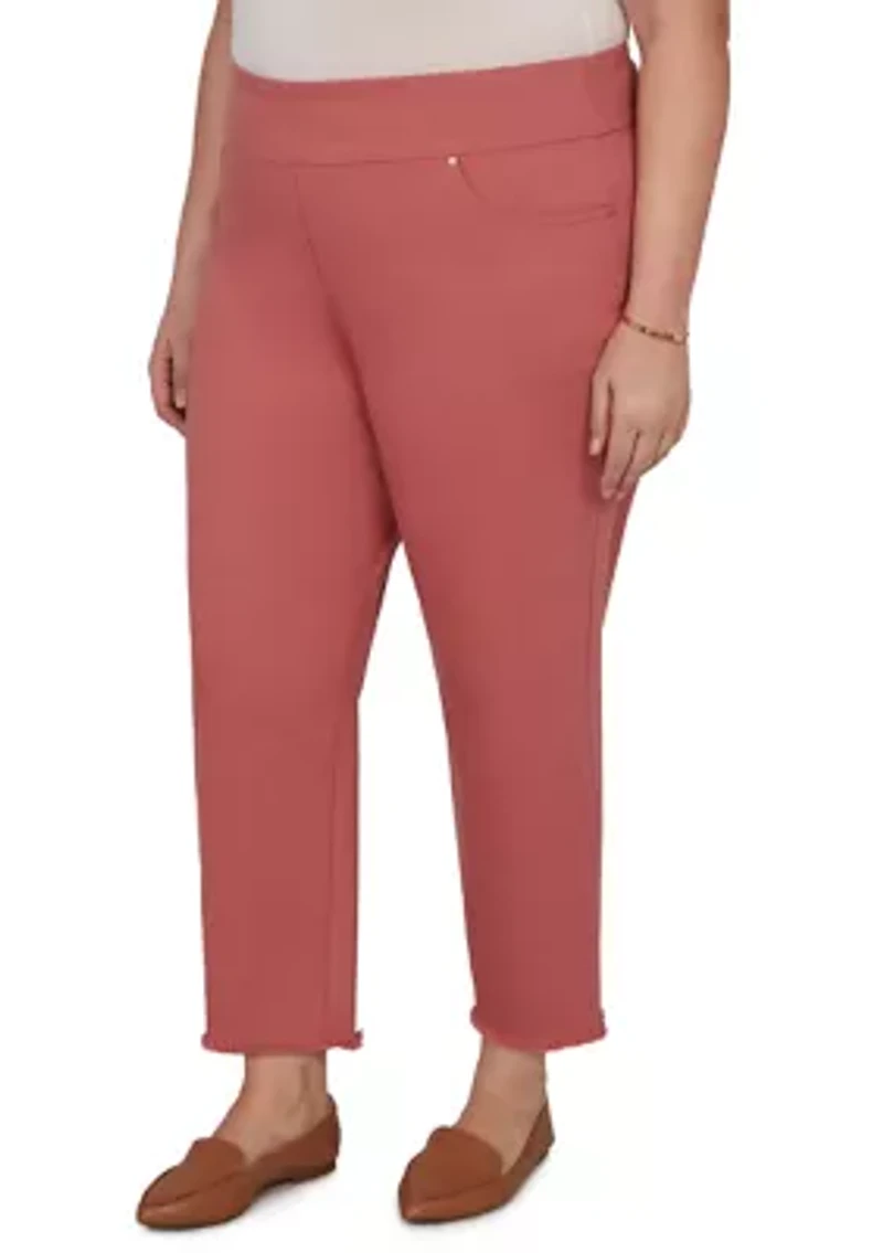 Plus Camden Market Ankle Pants with Raw Edge Cuffs