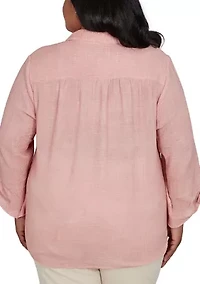 Plus Camden Market Gauze Button Down Shirt