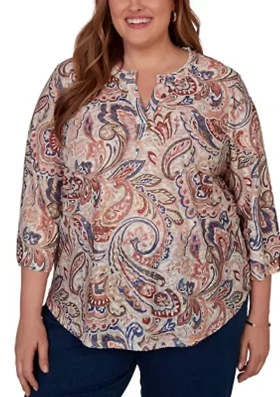 Plus Camden Market Paisley Top