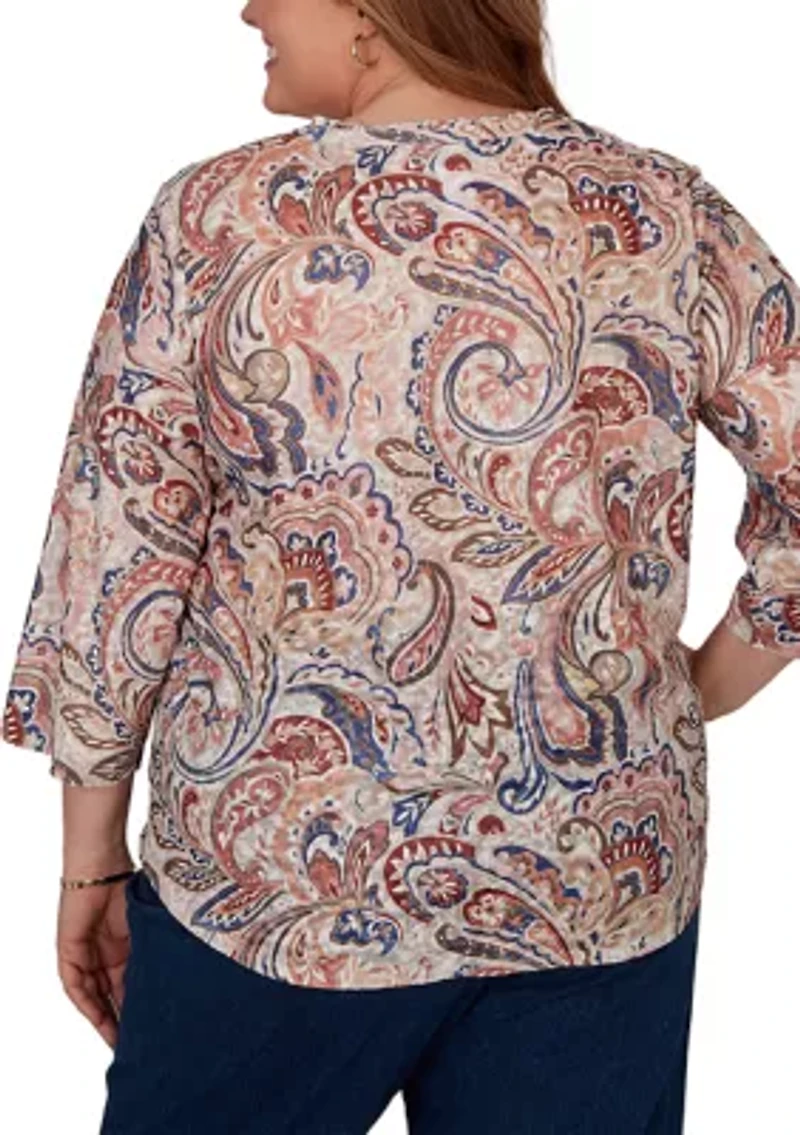Plus Camden Market Paisley Top