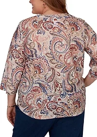 Plus Camden Market Paisley Top