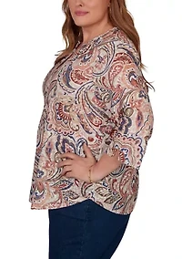 Plus Camden Market Paisley Top