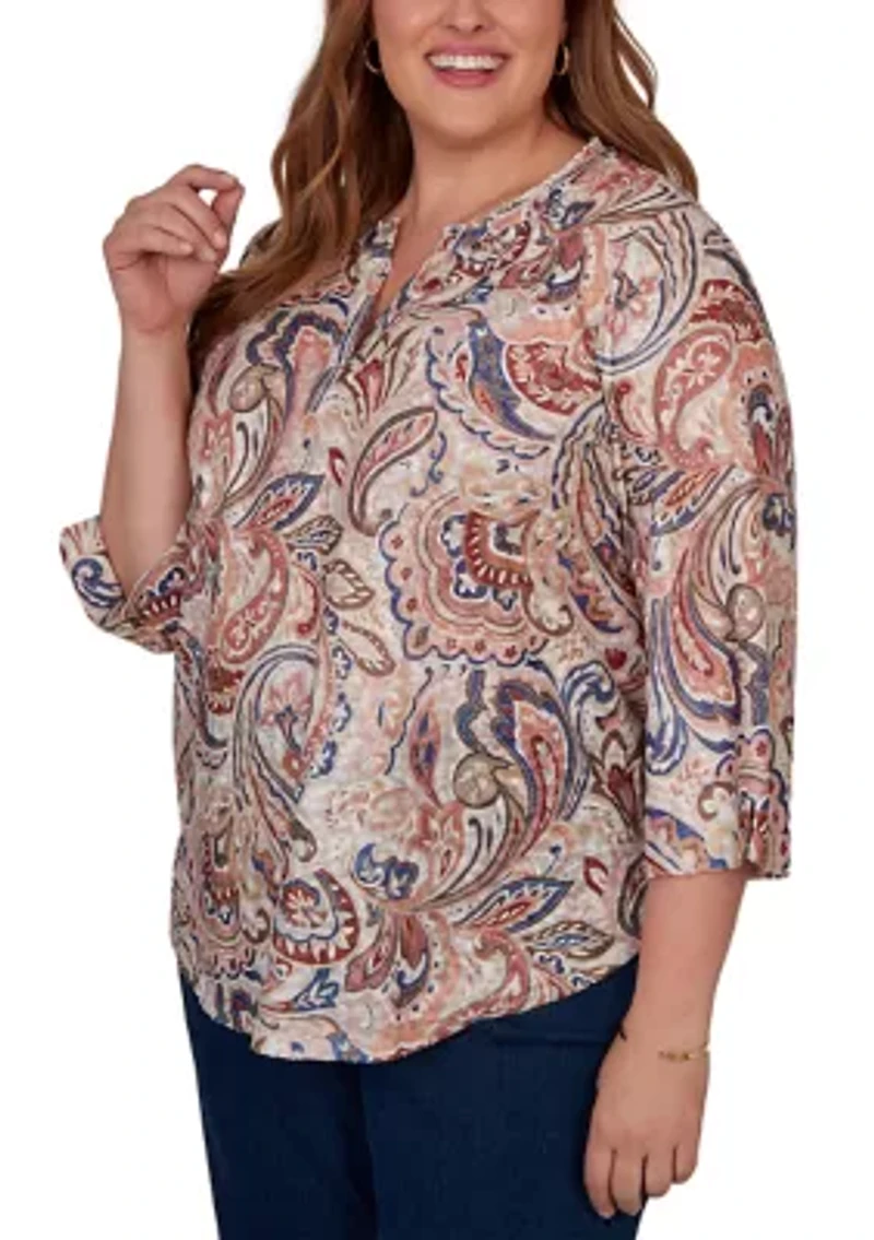 Plus Camden Market Paisley Top