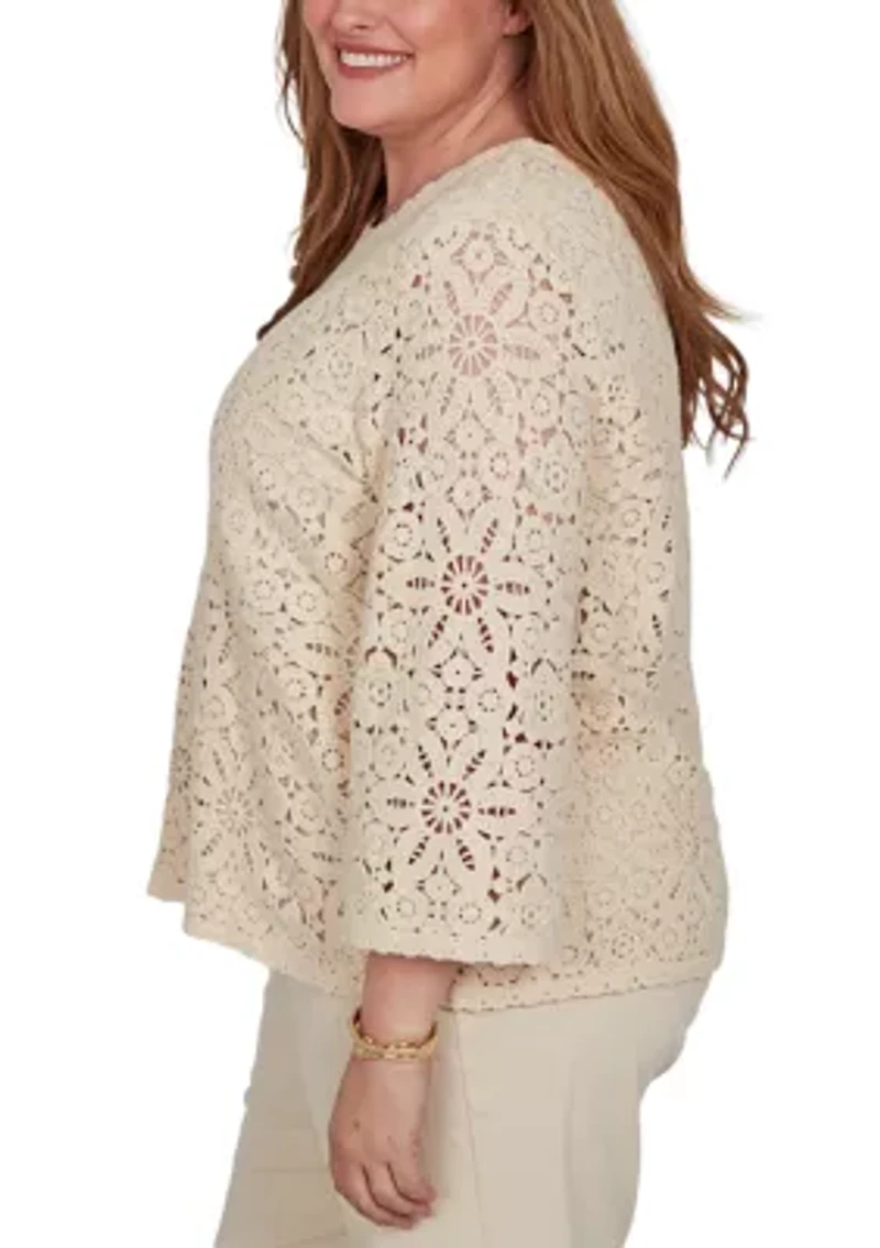 Plus Camden Market Crochet Top