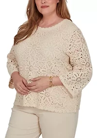 Plus Camden Market Crochet Top