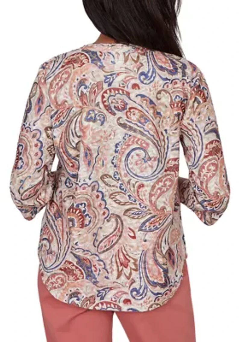 Petite Camden Market Paisley Top