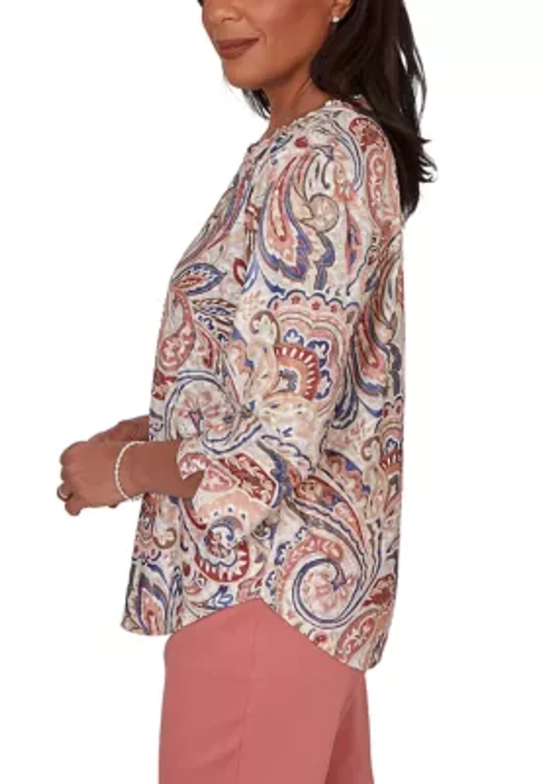 Petite Camden Market Paisley Top