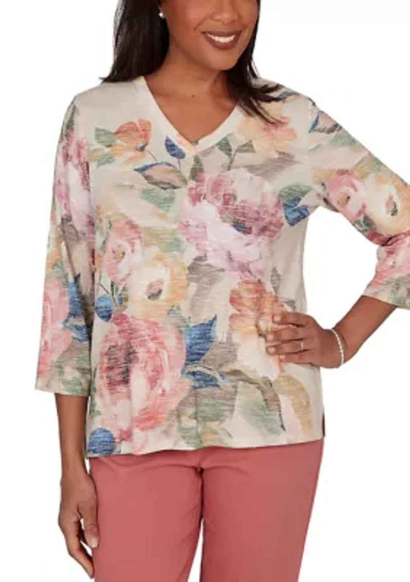 Petite Camden Market Placed Floral Top
