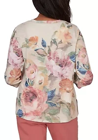 Petite Camden Market Placed Floral Top