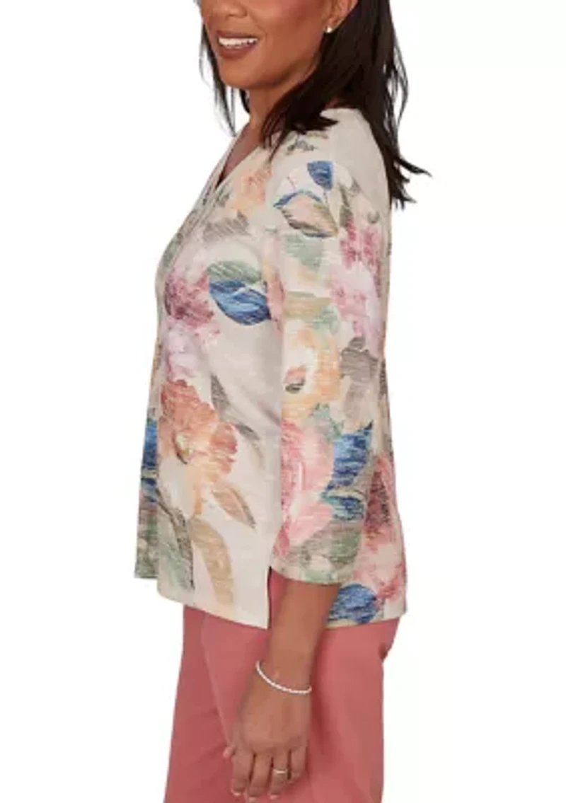 Petite Camden Market Placed Floral Top