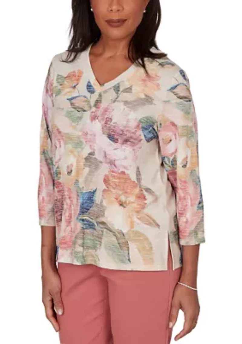 Petite Camden Market Placed Floral Top