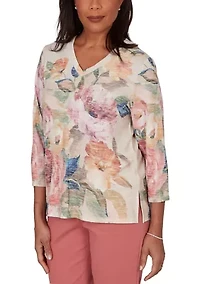 Petite Camden Market Placed Floral Top