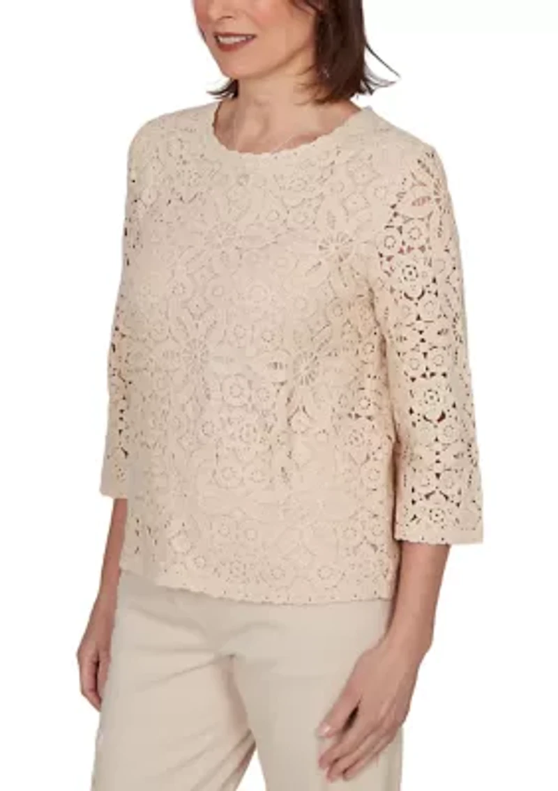 Petite Camden Market Crochet Top
