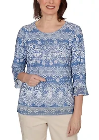 Petite Camden Market Lace Biadere Top
