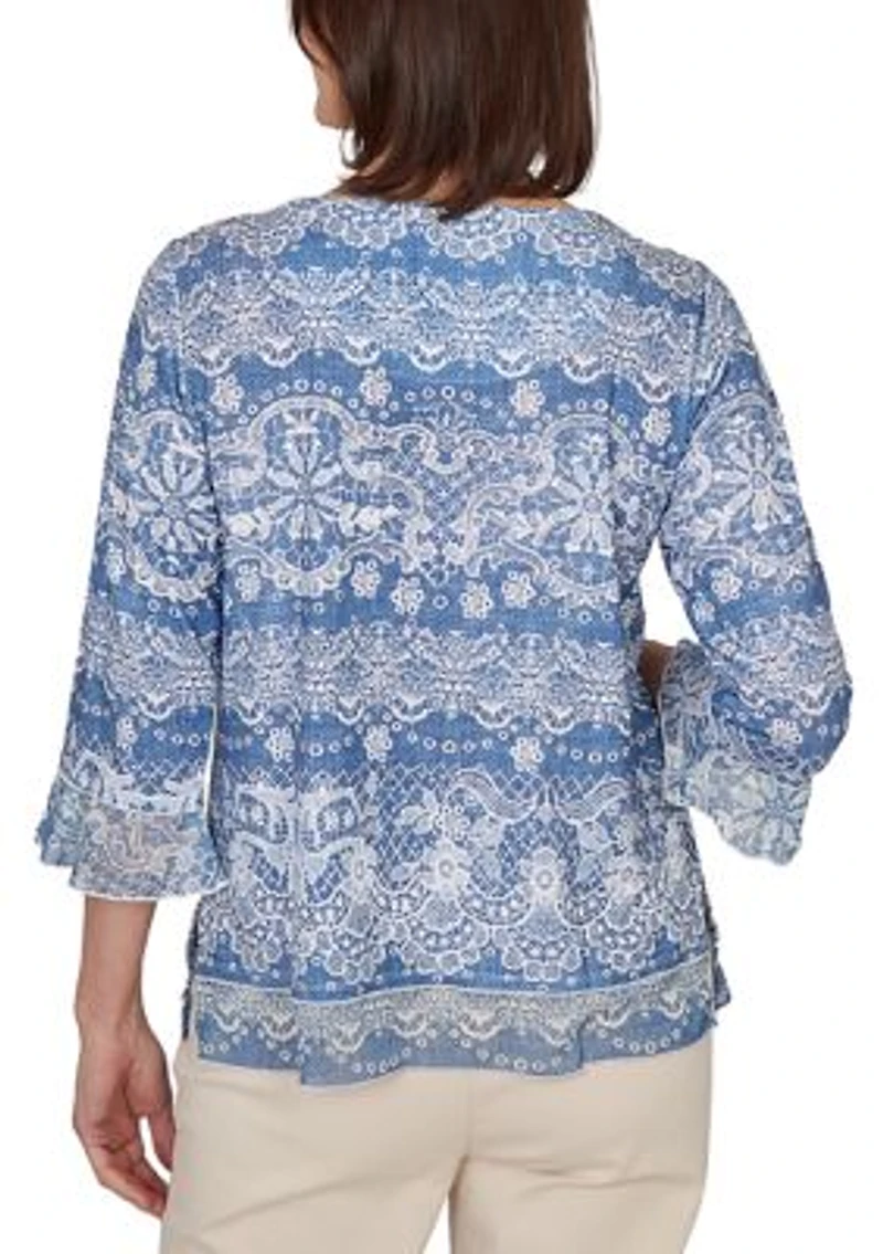 Petite Camden Market Lace Biadere Top