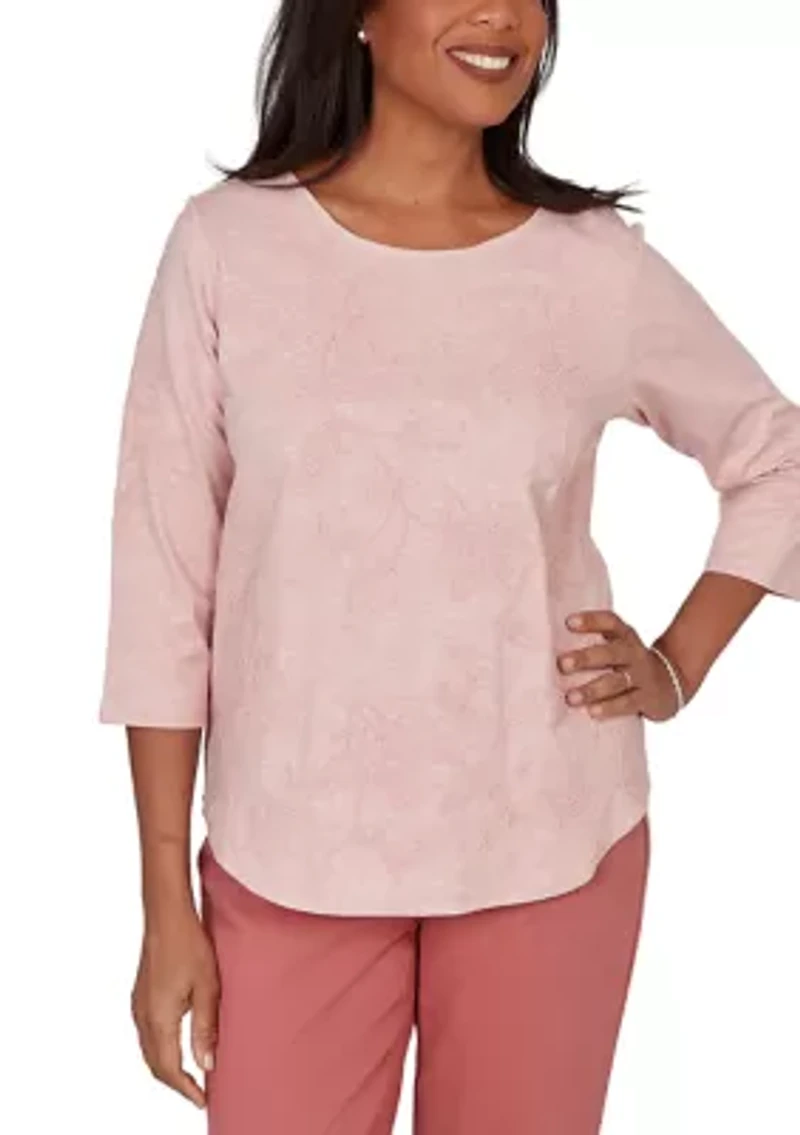 Petite Floral Soutache Top