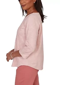 Petite Floral Soutache Top