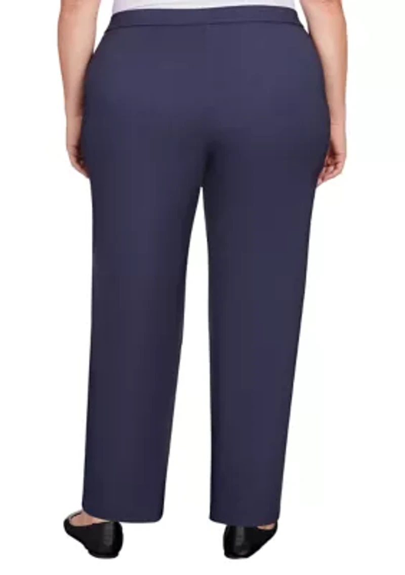 Plus A Fresh Start Embroidered Allure Ankle Pants