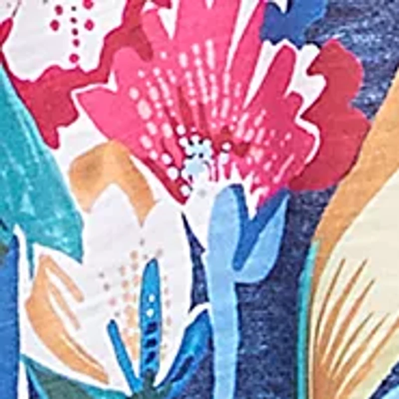 Petite Full Bloom Placed Floral Printed Top