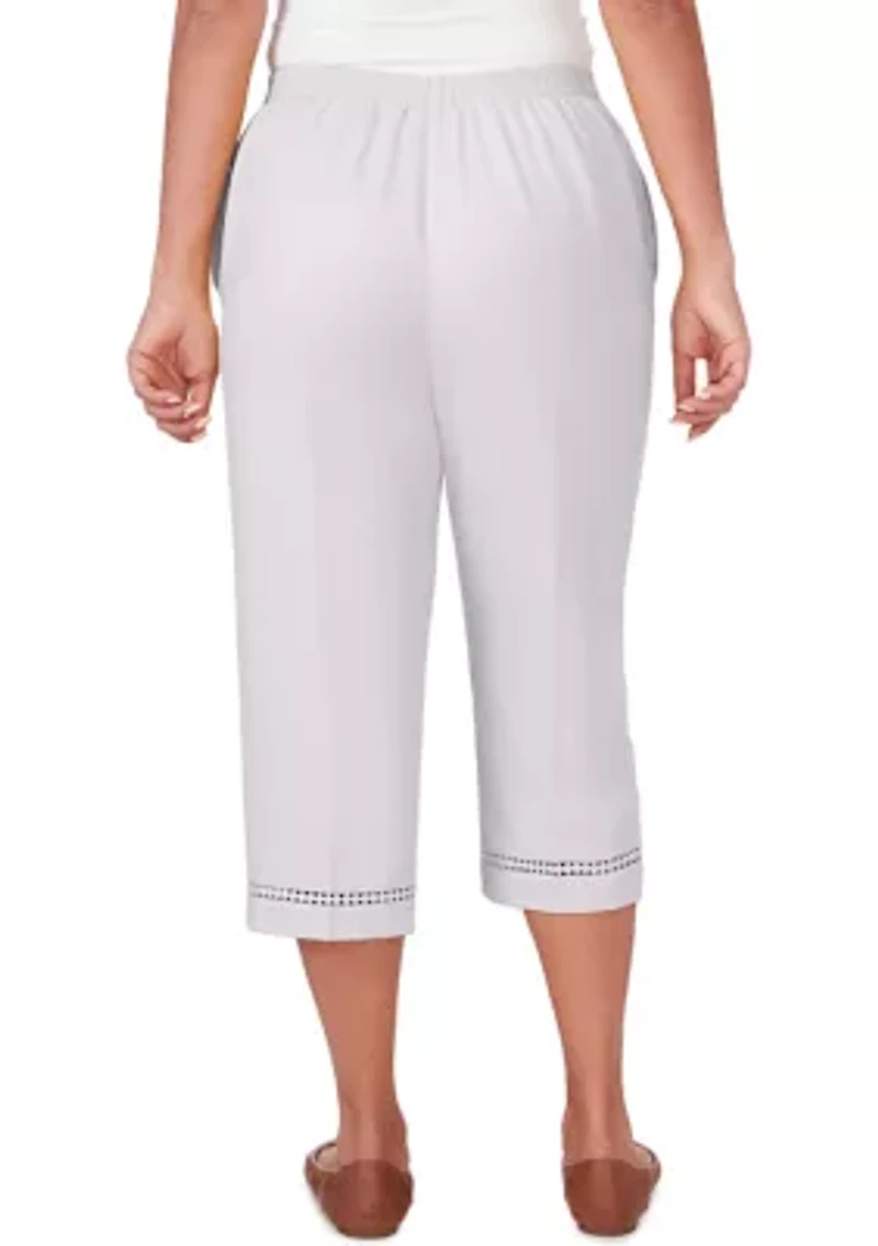 Petite Charleston Capri Pants with Lace Inset