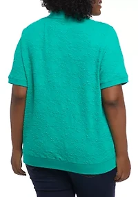 Plus Savannah Jacquard Knit Top