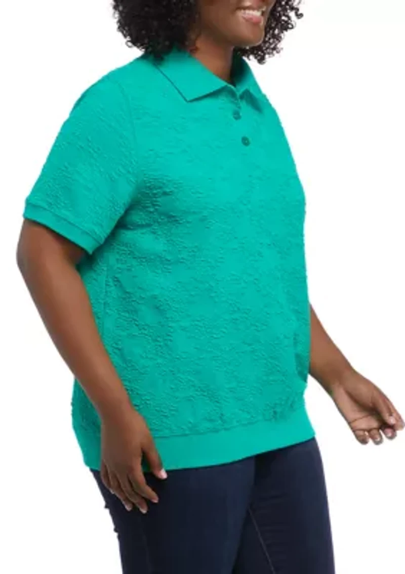 Plus Savannah Jacquard Knit Top