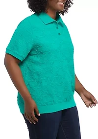 Plus Savannah Jacquard Knit Top